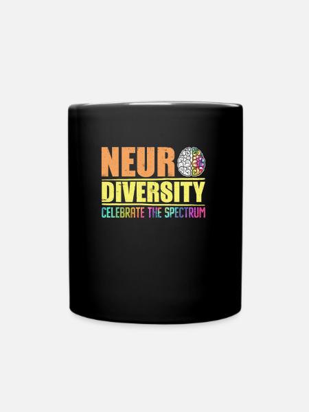 Neurodiversität Autismus Spektrum - Tasse einfarbig - Schwarz