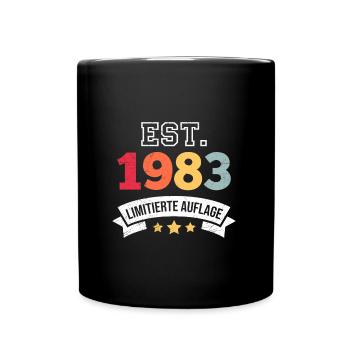 40 Jahre limitierte Auflage 40. Geburtstag - Tasse einfarbig - Schwarz - Vorne