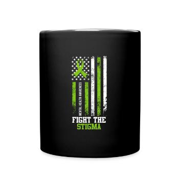 Mental Health Fight the Stigma - Full Colour Mug - black - Front