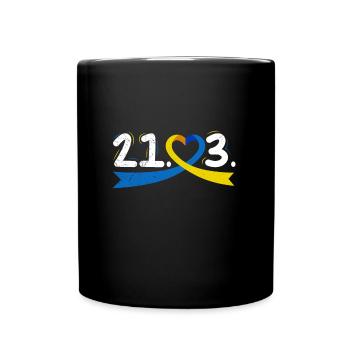 Boucle de sensibilisation à l’étiquette du syndrome de Down mondial pour - Mug uni - noir - Devant
