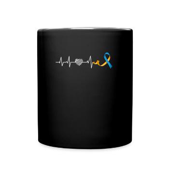 Boucle de sensibilisation au syndrome de Down Extra - Mug uni - noir - Devant