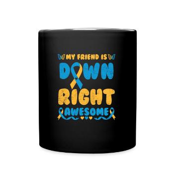 Down Syndrom Awareness Schleife Trisomie 21 - Tasse einfarbig - Schwarz - Vorne