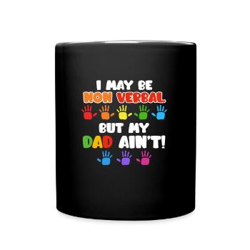 Autism Awareness Autistic Child - Full Colour Mug - black - Front