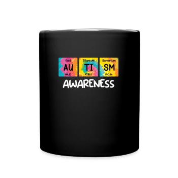 Autism Awareness Diversity and Awareness - Full Colour Mug - black - Front
