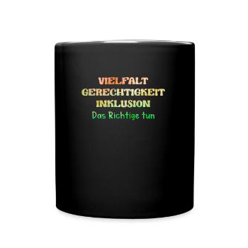 Autismus Vielfalt Gerechtigkeit Inklusion - Tasse einfarbig - Schwarz - Vorne