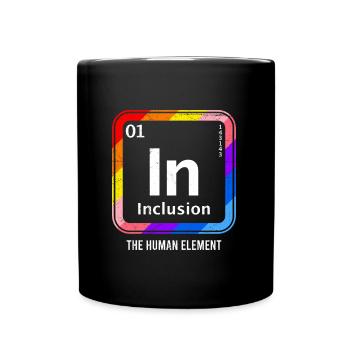 Inclusion Acceptance and solidarity for - Full Colour Mug - black - Front