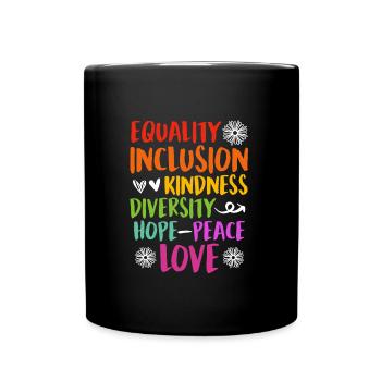 Inclusion handicap acceptation et sensibilisation - Mug uni - noir - Devant