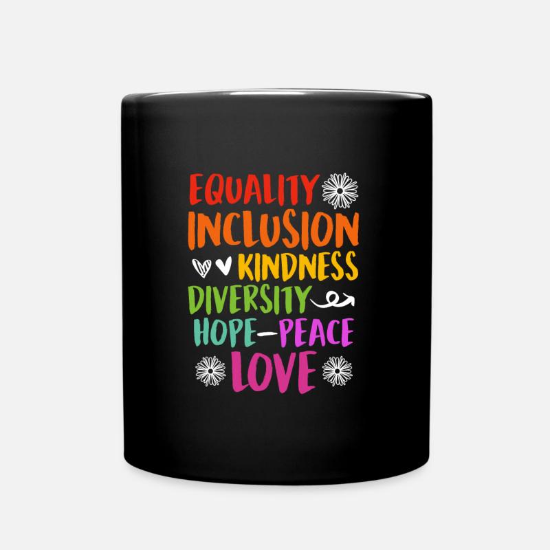 Inklusion handicap Akzeptanz und Awareness - Tasse einfarbig - Schwarz