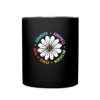 Inklusion handicap Akzeptanz und Awareness - Tasse einfarbig - Schwarz - Vorne