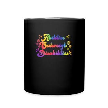 Solidarité handicap Compassion et acceptation - Mug uni - noir - Devant