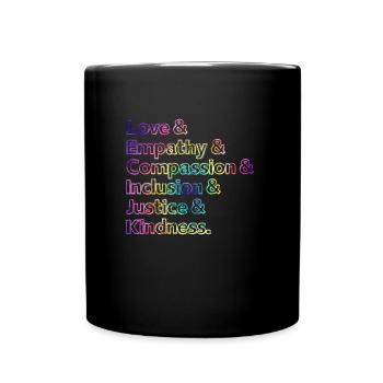 Inclusion Acceptation handicap Solidarité - Mug uni - noir - Devant