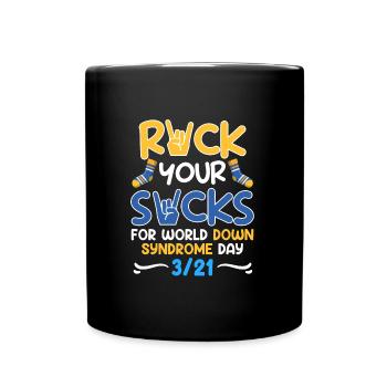 Down Syndrom Awareness Trisomie 21 - Tasse einfarbig - Schwarz - Vorne