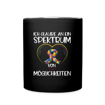 Autisme Je crois au spectre des possibilités - Mug uni - noir - Devant