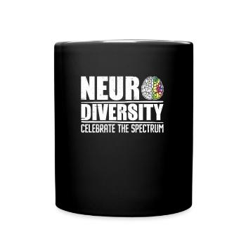 Autismus Vielfalt Neurodiversität Autisten - Tasse einfarbig - Schwarz - Vorne