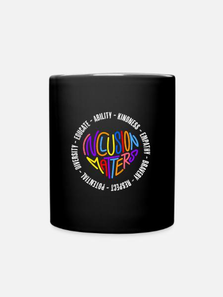 Aimer, Paix et Inclusion promouvoir l’inclusion - Mug uni - noir