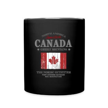 Kanada - Maple Leaf - Canada - Tasse einfarbig - Schwarz - Vorne