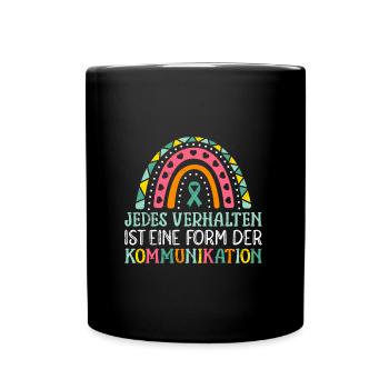 Autism Awareness and Solidarity - Full Colour Mug - black - Front