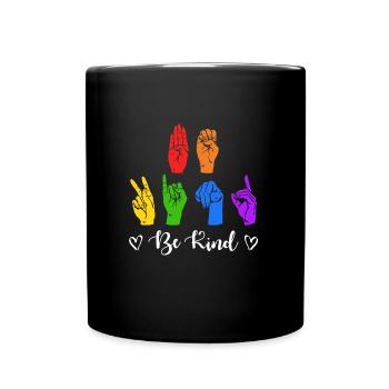 Autism Neurodiversity Kindness - Full Colour Mug - black - Front