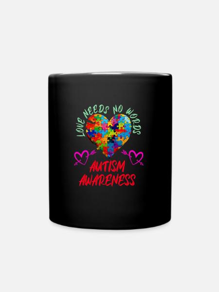 Autistic Equality Autistic Diversity and - Full Colour Mug - black