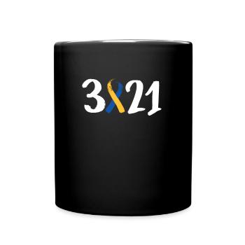 Down Syndrom Trisomie 21 Awareness - Tasse einfarbig - Schwarz - Vorne