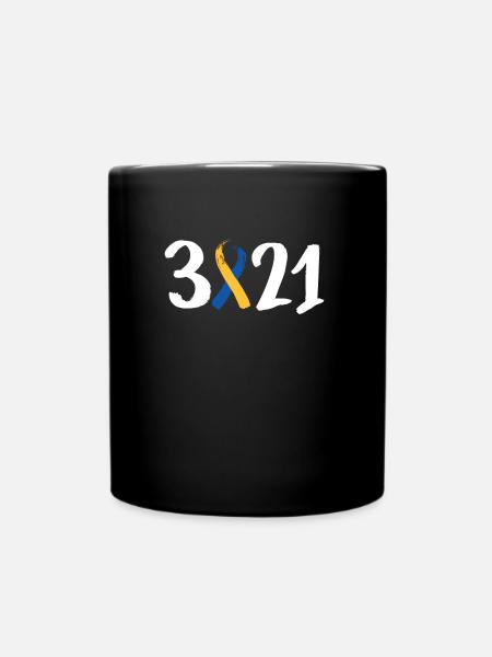 Sensibilisation à la trisomie 21 du syndrome de Down - Mug uni - noir