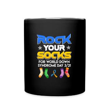 Down Syndrom Awareness Trisomie 21 - Tasse einfarbig - Schwarz - Vorne