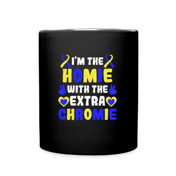 Down Syndrom extra Chromosom Trisomie 21 - Tasse einfarbig - Schwarz - Vorne