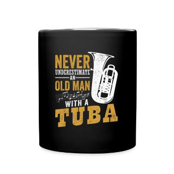 Tuba Orchester Musiker im Ruhestand - Tasse einfarbig - Schwarz - Vorne