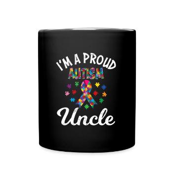 Fier oncle de la conscience des enfants autistes - Mug uni - noir - Devant