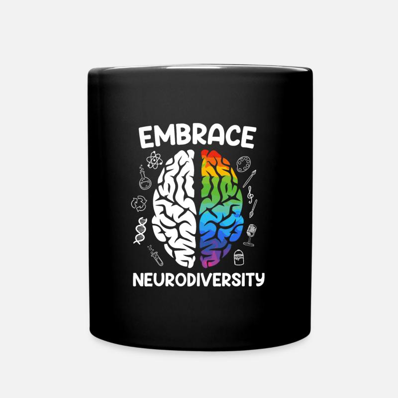 Autismus Embrace Neurodiversity Autisten - Tasse einfarbig - Schwarz