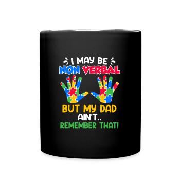 autism awareness autistic child - Full Colour Mug - black - Front