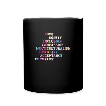 Inklusion Akzeptanz handicap Solidarität - Tasse einfarbig - Schwarz - Vorne