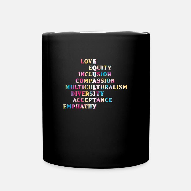 Inklusion Akzeptanz handicap Solidarität - Tasse einfarbig - Schwarz