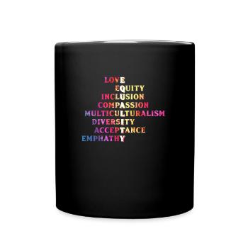 Inklusion Akzeptanz handicap Solidarität - Tasse einfarbig - Schwarz - Vorne