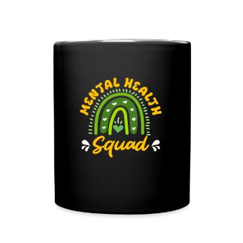 Mentale Gesundheit Mental Health Squad - Tasse einfarbig - Schwarz - Vorne