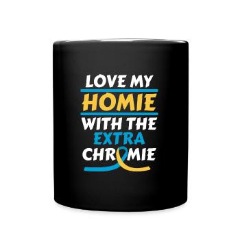 Syndrome de Down Love my extra - Mug uni - noir - Devant