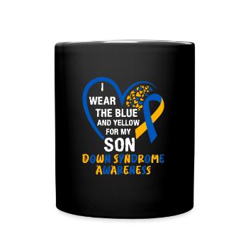 Down Syndrom Mom and Dad autistisches Kind - Tasse einfarbig - Schwarz - Vorne
