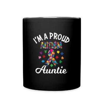 Autismus Bewusstsein Tante eines autistischen - Tasse einfarbig - Schwarz - Vorne