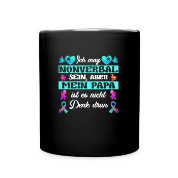 Autisten Autismus Spektrum Störung Kind - Tasse einfarbig - Schwarz - Vorne