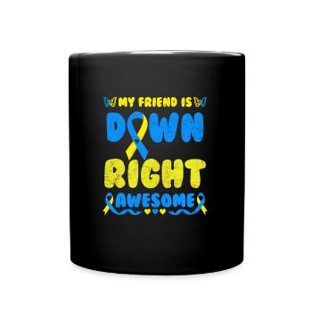 Down Syndrom Awareness Schleife Trisomie 21 - Tasse einfarbig - Schwarz - Vorne