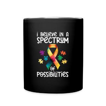 Autisme Je crois au spectre des possibilités - Mug uni - noir - Devant