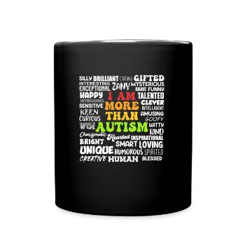 Autism Awareness Solidarity and Awareness - Full Colour Mug - black - Front