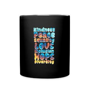Inclusion handicap acceptation et sensibilisation - Mug uni - noir - Devant