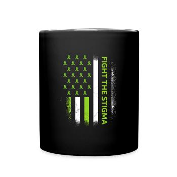 Promoting Mental Health Fight the Stigma - Full Colour Mug - black - Front