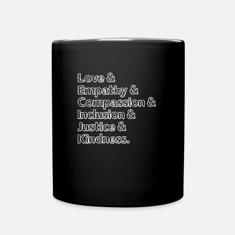 Inklusion Akzeptanz handicap Solidarität - Tasse einfarbig - Schwarz