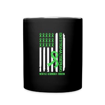 Mental Health Fight the Stigma Mental - Full Colour Mug - black - Front