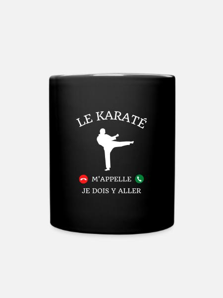le karaté m'appelle homme humour karateka cadeau - Mug uni - noir