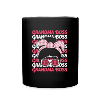 Grand-mère et patronne Grand-mère Boss Fête des mères Omi - Mug uni - noir - Devant