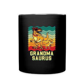 Omasaurus Dinosaur Grandma Mother's Day Granny - Full Colour Mug - black - Front