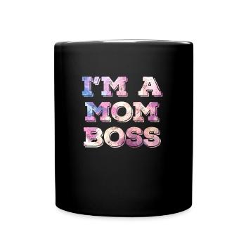Mama Chefin Muttertag Mama Boss Supervisor - Tasse einfarbig - Schwarz - Vorne